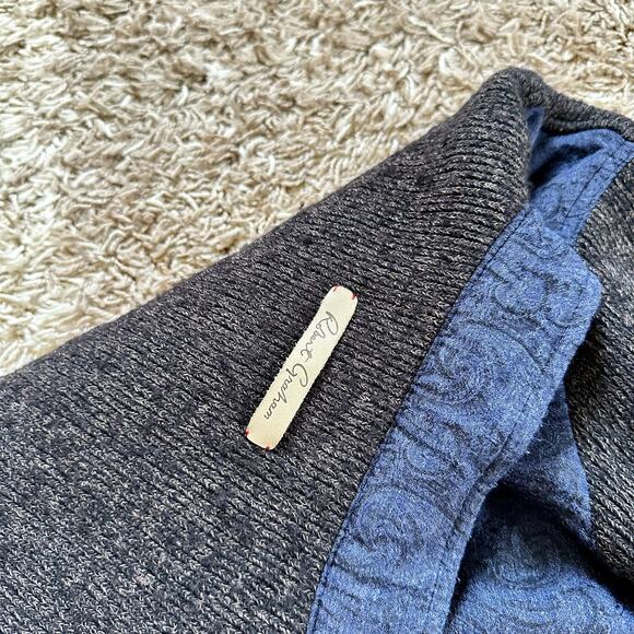 Rare Robert Graham Floral Navy / Black Light Jacket Flowers Zip Men’s Size M - Picture 5 of 16